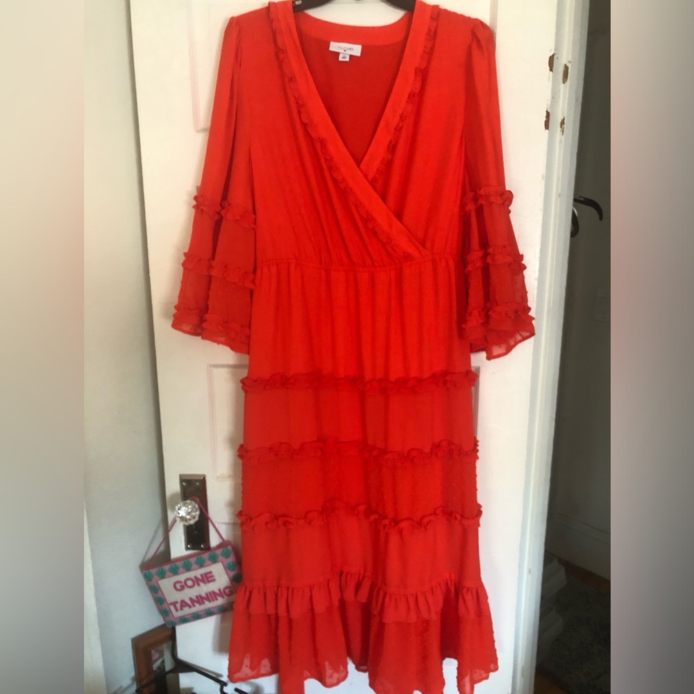Alexis Vibrant Red Long Sleeve Dress size 2x